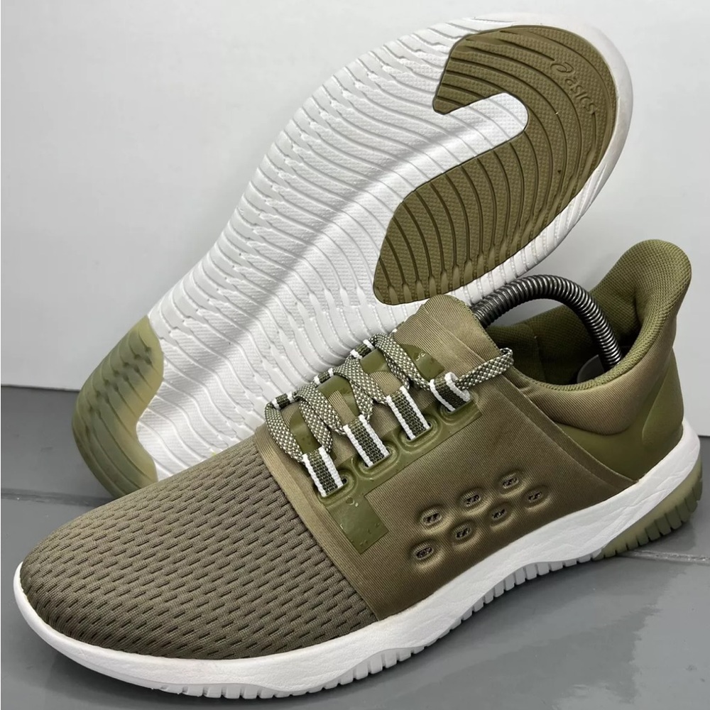 ASICS Womens GEL-Kenun Lyte T880N Olive/White Size 9.5M Worn once! Like New!